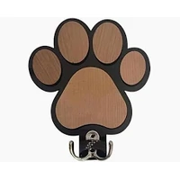 Paw print lead hook timber.